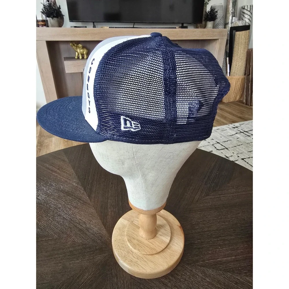 New Era Dallas Cowboys 9FIFTY Snapback Trucker Hat Navy Grey Mesh NFL Cap